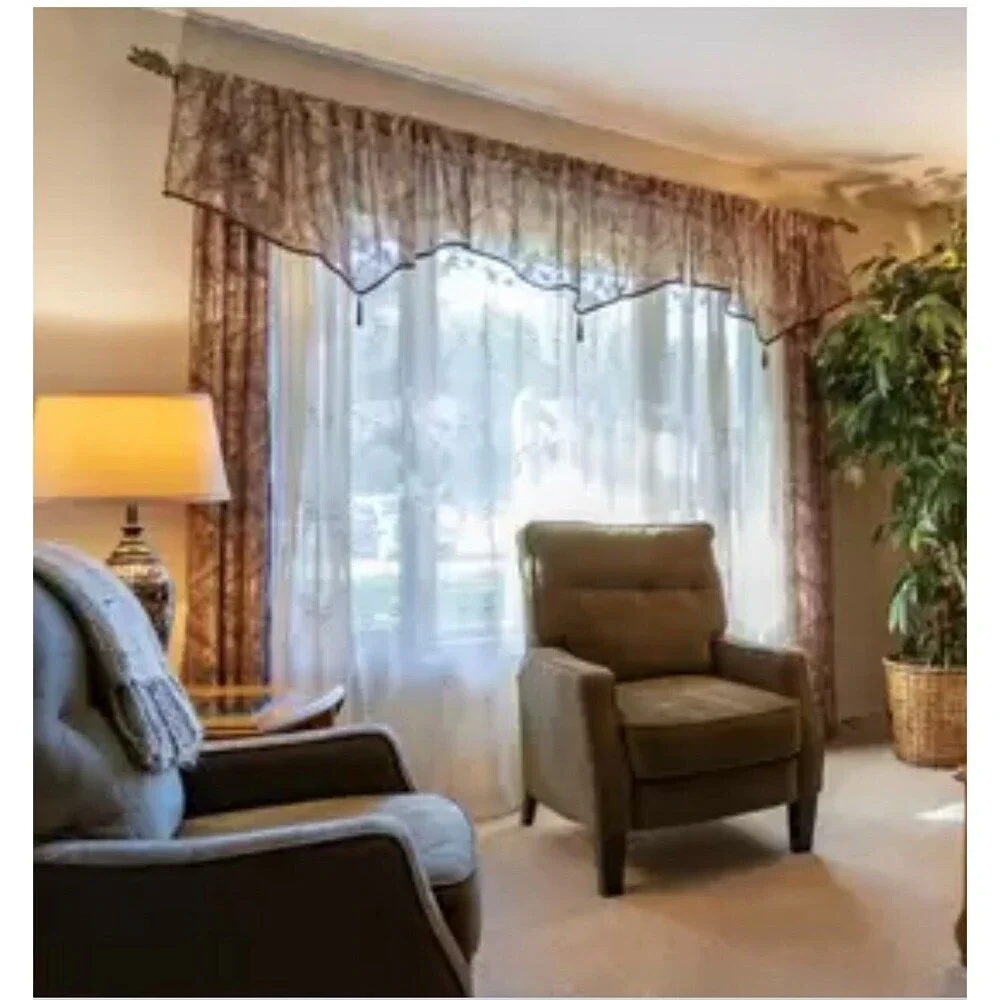 Royal Velvet Opus Ascot Rod Pocket Valance 50 W x 23 L Fawn Valances Brown Tone
